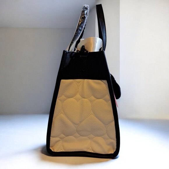Betsey Johnson XOBECCA-H White & Black Tote NWT - Picture 7 of 15